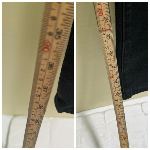 Amiri Thrasher Jean Aged Black Jeans Distressed Leather Trim Zip Pant Logo 29 30 - Picture 16 of 16